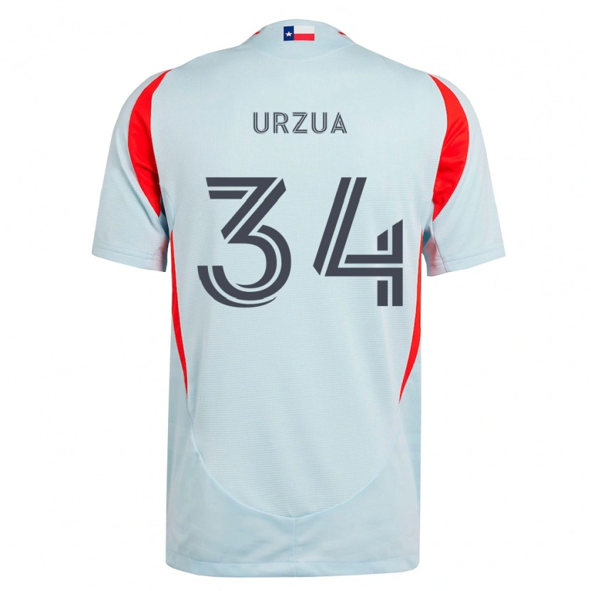 Danxen Mænd Alejandro Urzua #34 Mørkegrå Hvid Rød Udebane Spillertrøjer 2026/27 Trøje T-Shirt