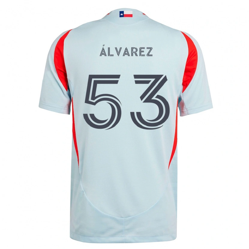 Danxen Mænd Giomar Álvarez #53 Mørkegrå Hvid Rød Udebane Spillertrøjer 2026/27 Trøje T-Shirt