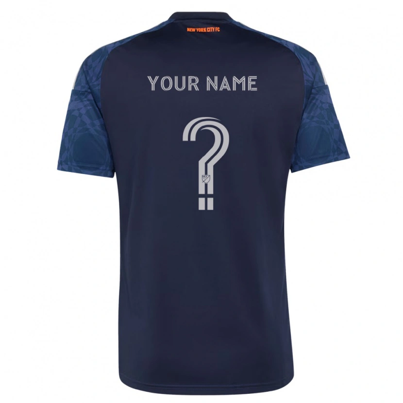 Danxen Mænd Dit Navn #0 Dyb Blå Hvid Udebane Spillertrøjer 2026/27 Trøje T-Shirt