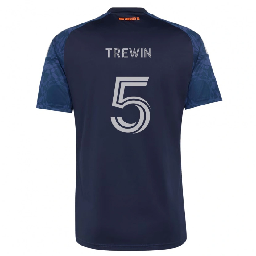 Danxen Mænd Kai Trewin #5 Dyb Blå Hvid Udebane Spillertrøjer 2026/27 Trøje T-Shirt
