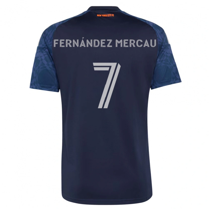Danxen Mænd Nicolás Fernández Mercau #7 Dyb Blå Hvid Udebane Spillertrøjer 2026/27 Trøje T-Shirt