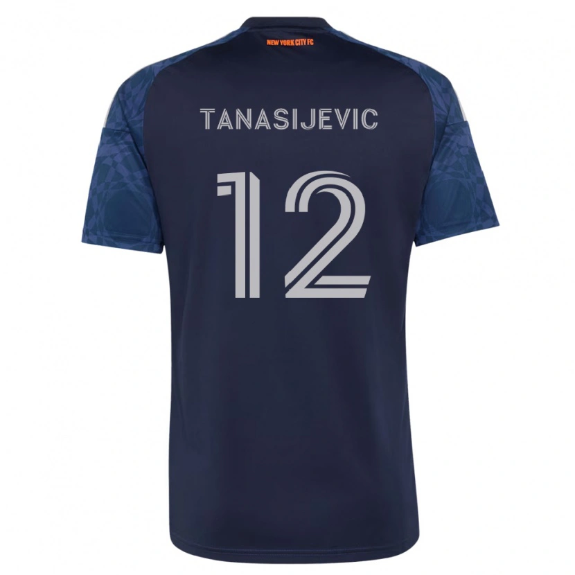 Danxen Mænd Strahinja Tanasijevic #12 Dyb Blå Hvid Udebane Spillertrøjer 2026/27 Trøje T-Shirt