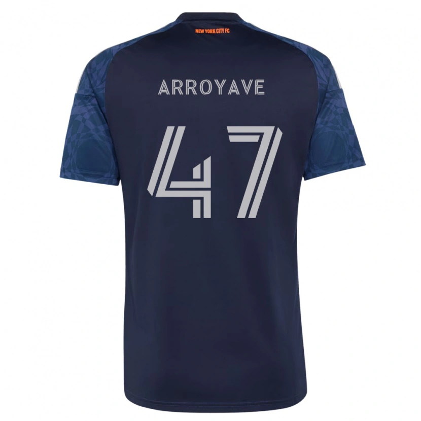 Danxen Mænd Jacob Arroyave #47 Dyb Blå Hvid Udebane Spillertrøjer 2026/27 Trøje T-Shirt