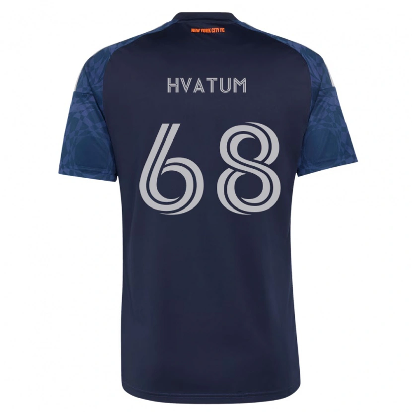 Danxen Mænd Henrik Hvatum #68 Dyb Blå Hvid Udebane Spillertrøjer 2026/27 Trøje T-Shirt