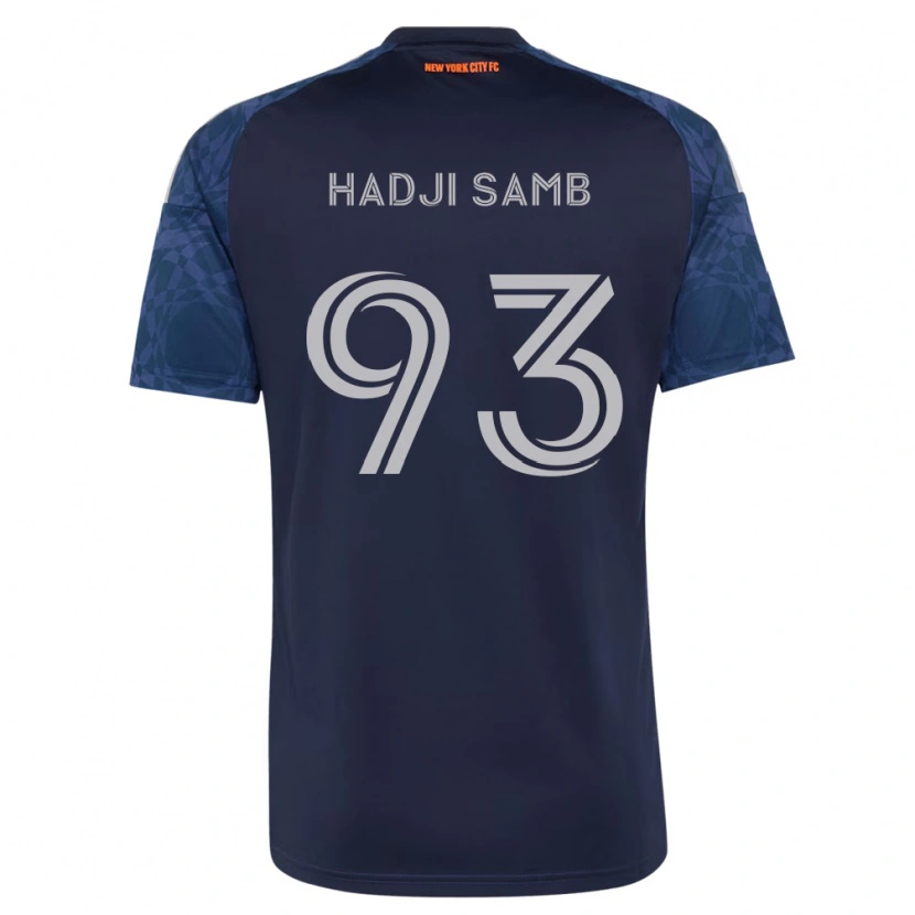 Danxen Mænd El Hadji Samb #93 Dyb Blå Hvid Udebane Spillertrøjer 2026/27 Trøje T-Shirt
