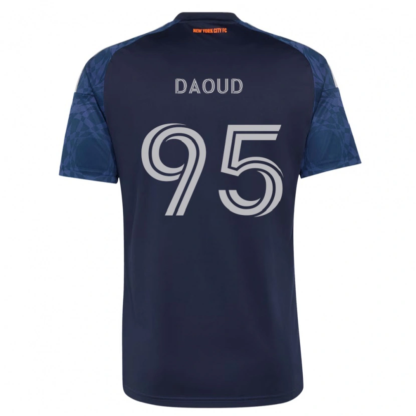Danxen Mænd Rami Daoud #95 Dyb Blå Hvid Udebane Spillertrøjer 2026/27 Trøje T-Shirt