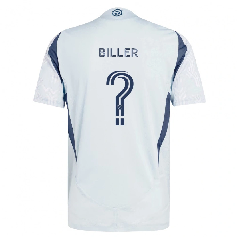 Danxen Mænd Dempsey Biller #0 Blågrå Hvid Udebane Spillertrøjer 2026/27 Trøje T-Shirt