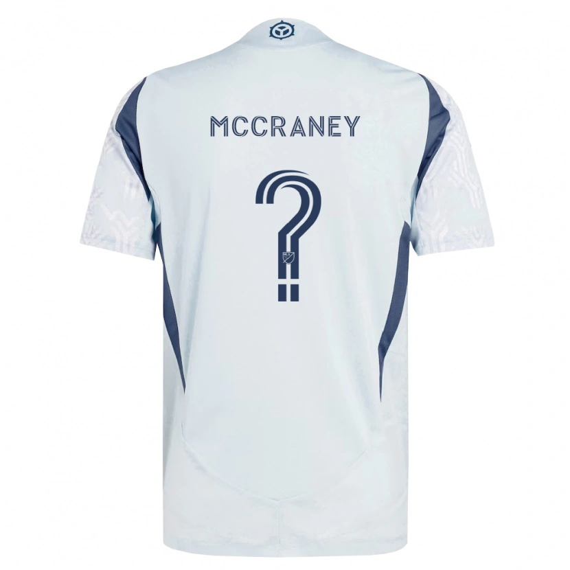 Danxen Mænd Finn Mccraney #0 Blågrå Hvid Udebane Spillertrøjer 2026/27 Trøje T-Shirt