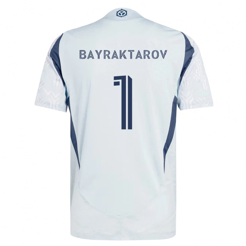 Danxen Mænd Alex Bayraktarov #1 Blågrå Hvid Udebane Spillertrøjer 2026/27 Trøje T-Shirt