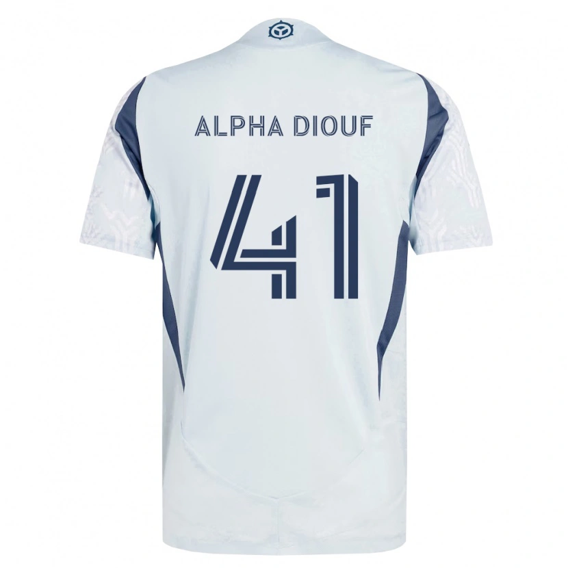 Danxen Mænd Jean Alpha Diouf #41 Blågrå Hvid Udebane Spillertrøjer 2026/27 Trøje T-Shirt