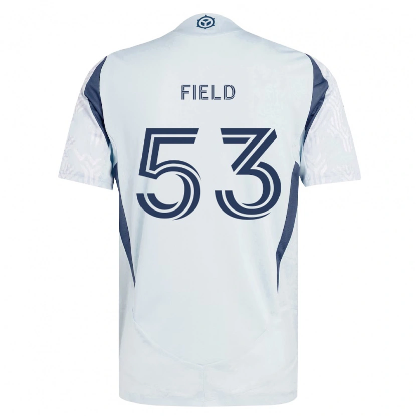 Danxen Mænd James Field #53 Blågrå Hvid Udebane Spillertrøjer 2026/27 Trøje T-Shirt