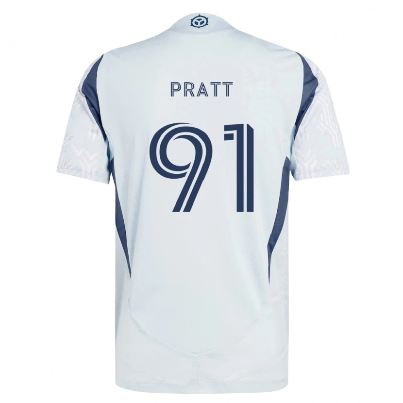 Danxen Mænd Owen Pratt #91 Blågrå Hvid Udebane Spillertrøjer 2026/27 Trøje T-Shirt
