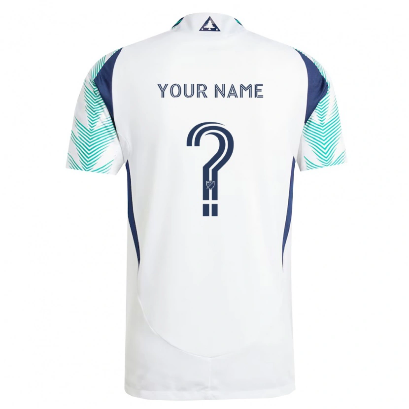 Danxen Mænd Dit Navn #0 Hvid Marineblå Lysegrøn Udebane Spillertrøjer 2026/27 Trøje T-Shirt