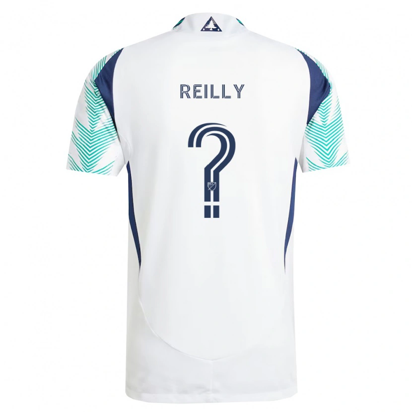 Danxen Mænd Aidan Reilly #0 Hvid Marineblå Lysegrøn Udebane Spillertrøjer 2026/27 Trøje T-Shirt