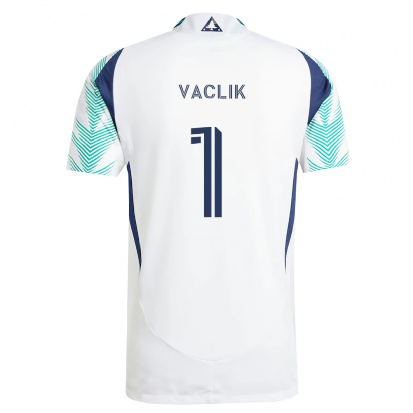 Danxen Mænd Tomas Vaclik #1 Hvid Marineblå Lysegrøn Udebane Spillertrøjer 2026/27 Trøje T-Shirt