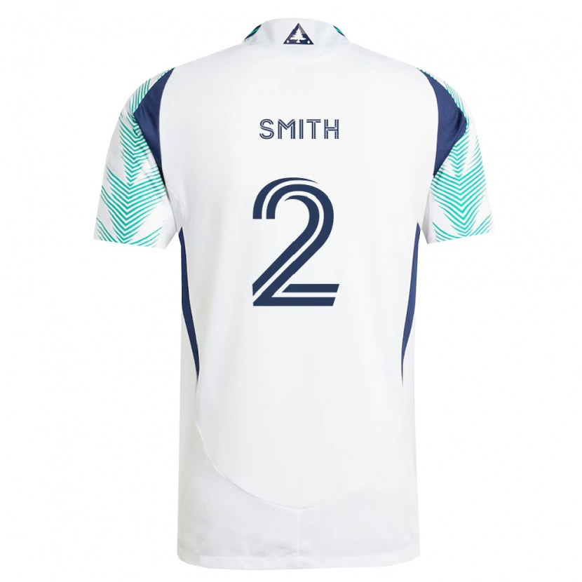 Danxen Mænd Jared Smith #2 Hvid Marineblå Lysegrøn Udebane Spillertrøjer 2026/27 Trøje T-Shirt