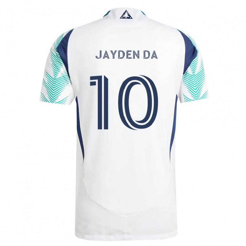 Danxen Mænd Jayden Da #10 Hvid Marineblå Lysegrøn Udebane Spillertrøjer 2026/27 Trøje T-Shirt