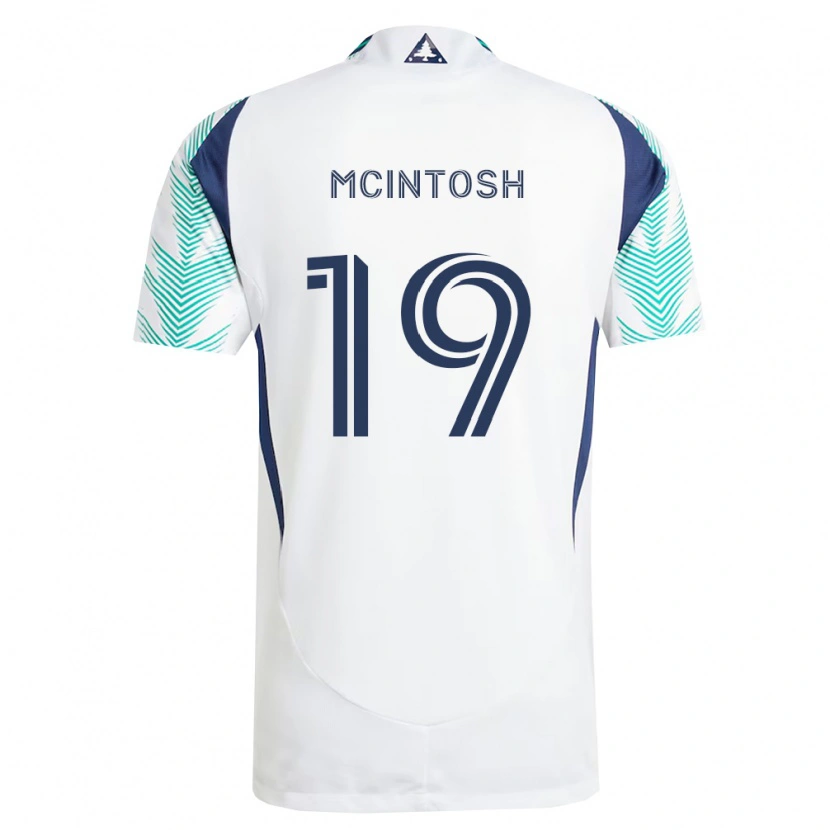 Danxen Mænd Damario Mcintosh #19 Hvid Marineblå Lysegrøn Udebane Spillertrøjer 2026/27 Trøje T-Shirt