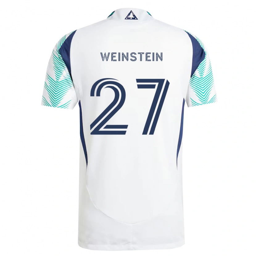 Danxen Mænd Max Weinstein #27 Hvid Marineblå Lysegrøn Udebane Spillertrøjer 2026/27 Trøje T-Shirt