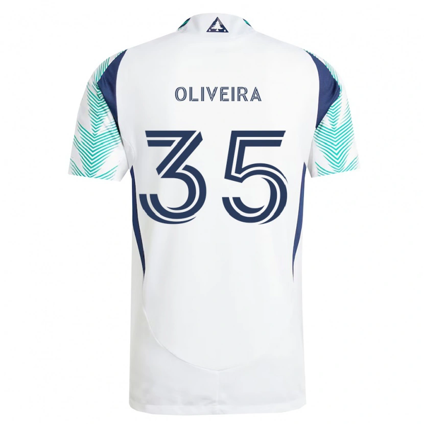 Danxen Mænd Cristiano Oliveira #35 Hvid Marineblå Lysegrøn Udebane Spillertrøjer 2026/27 Trøje T-Shirt