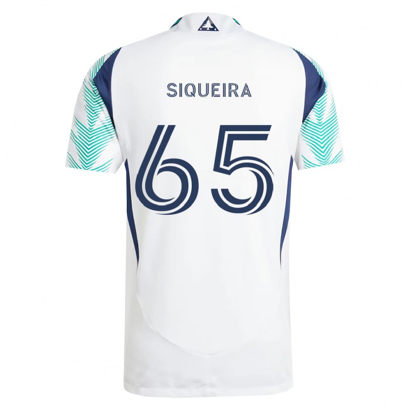 Danxen Mænd Judah Siqueira #65 Hvid Marineblå Lysegrøn Udebane Spillertrøjer 2026/27 Trøje T-Shirt