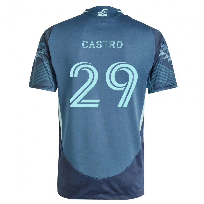 Danxen Mænd Jacob Castro #29 Marineblå Grøn Udebane Spillertrøjer 2026/27 Trøje T-Shirt