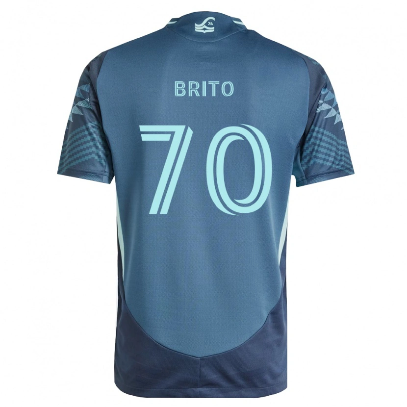 Danxen Mænd Kelvin-Luis Brito #70 Marineblå Grøn Udebane Spillertrøjer 2026/27 Trøje T-Shirt