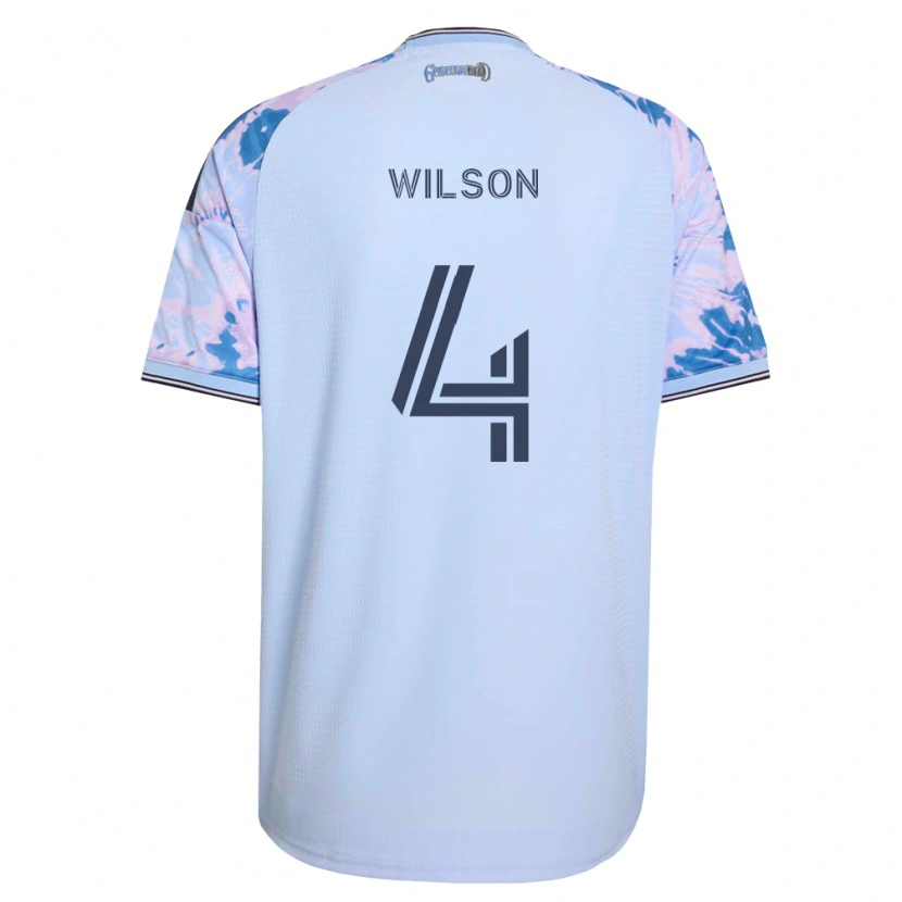 Danxen Mænd Bruno Wilson #4 Kongelig Blå Hvid Sort Udebane Spillertrøjer 2026/27 Trøje T-Shirt