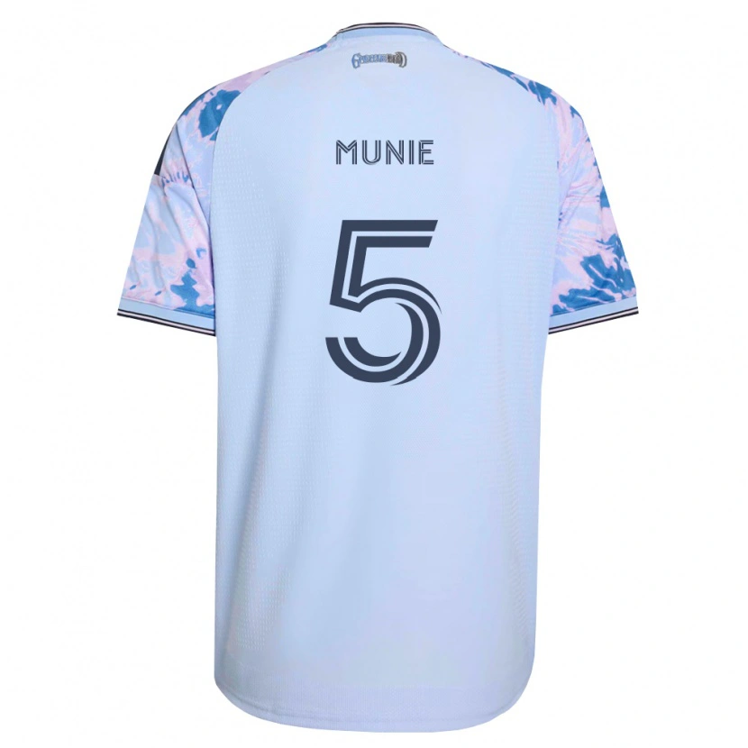Danxen Mænd Daniel Munie #5 Kongelig Blå Hvid Sort Udebane Spillertrøjer 2026/27 Trøje T-Shirt