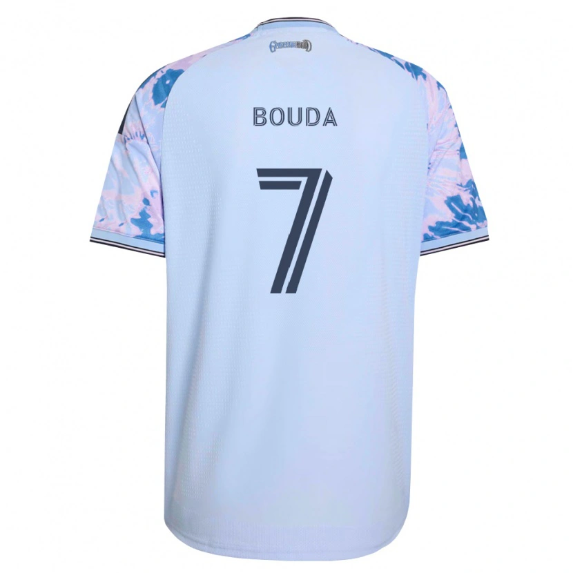Danxen Mænd Ousseni Bouda #7 Kongelig Blå Hvid Sort Udebane Spillertrøjer 2026/27 Trøje T-Shirt
