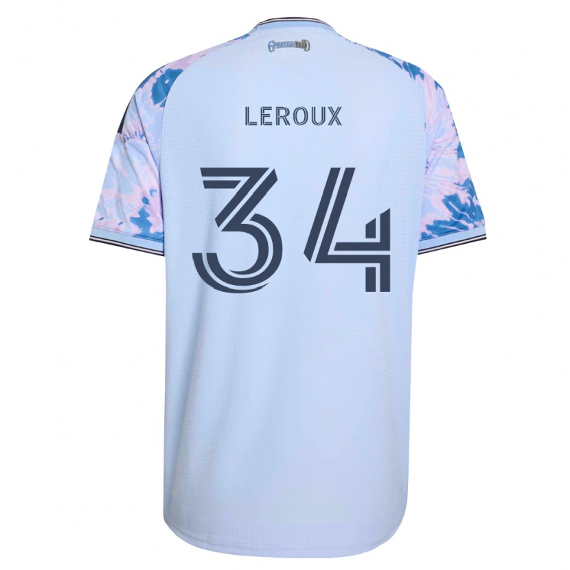 Danxen Mænd Beau Leroux #34 Kongelig Blå Hvid Sort Udebane Spillertrøjer 2026/27 Trøje T-Shirt