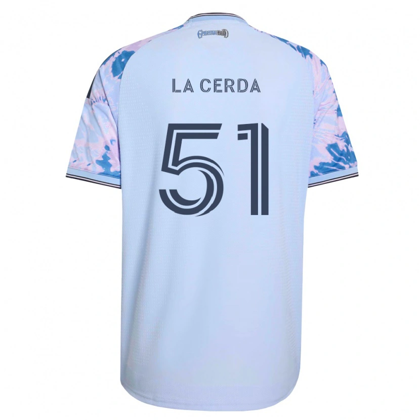 Danxen Mænd Eric De La Cerda #51 Kongelig Blå Hvid Sort Udebane Spillertrøjer 2026/27 Trøje T-Shirt