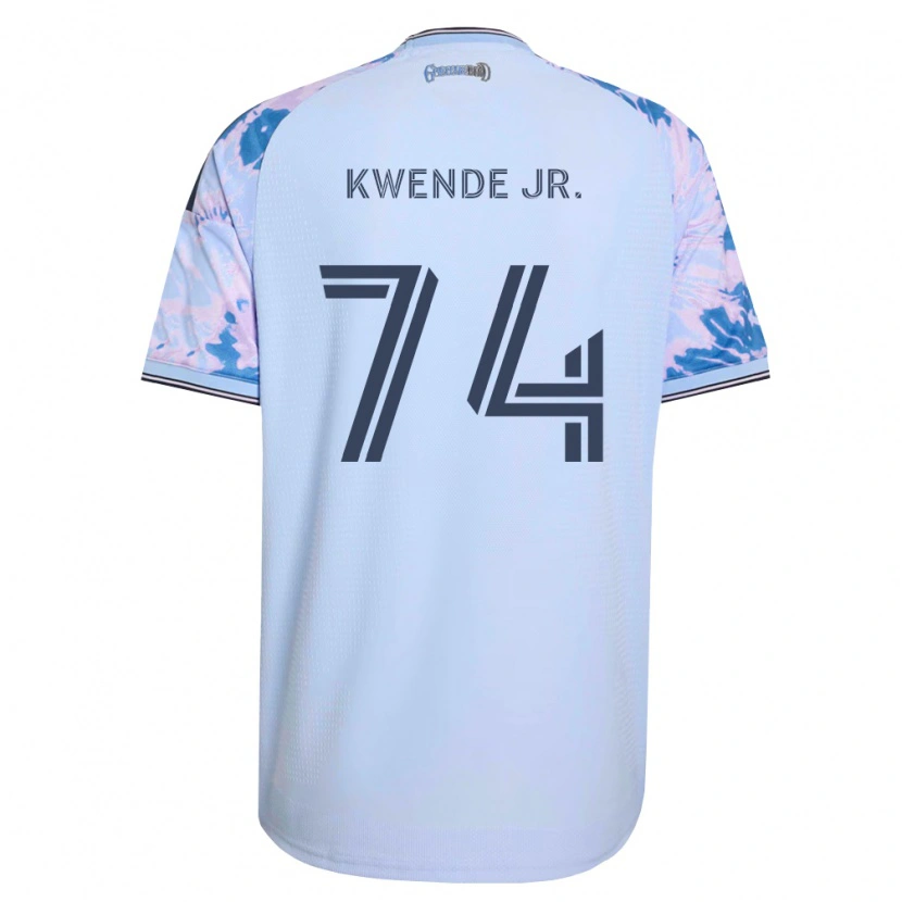 Danxen Mænd Martin Kwende Jr. #74 Kongelig Blå Hvid Sort Udebane Spillertrøjer 2026/27 Trøje T-Shirt