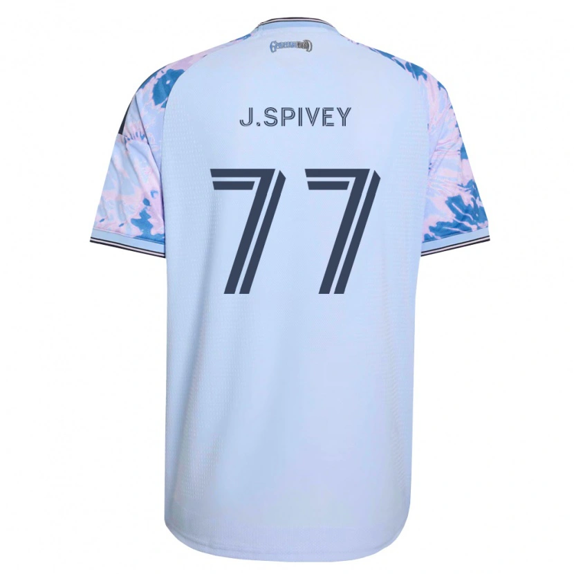 Danxen Mænd Jermaine Spivey #77 Kongelig Blå Hvid Sort Udebane Spillertrøjer 2026/27 Trøje T-Shirt