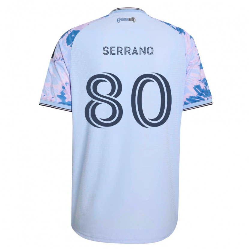 Danxen Mænd David Serrano #80 Kongelig Blå Hvid Sort Udebane Spillertrøjer 2026/27 Trøje T-Shirt