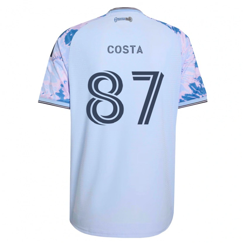 Danxen Mænd Vítor Costa #87 Kongelig Blå Hvid Sort Udebane Spillertrøjer 2026/27 Trøje T-Shirt