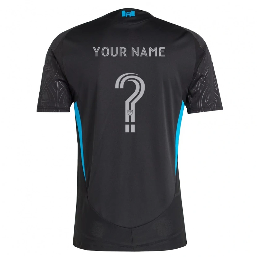 Danxen Mænd Dit Navn #0 Sort Hvid Himmelblå Udebane Spillertrøjer 2026/27 Trøje T-Shirt