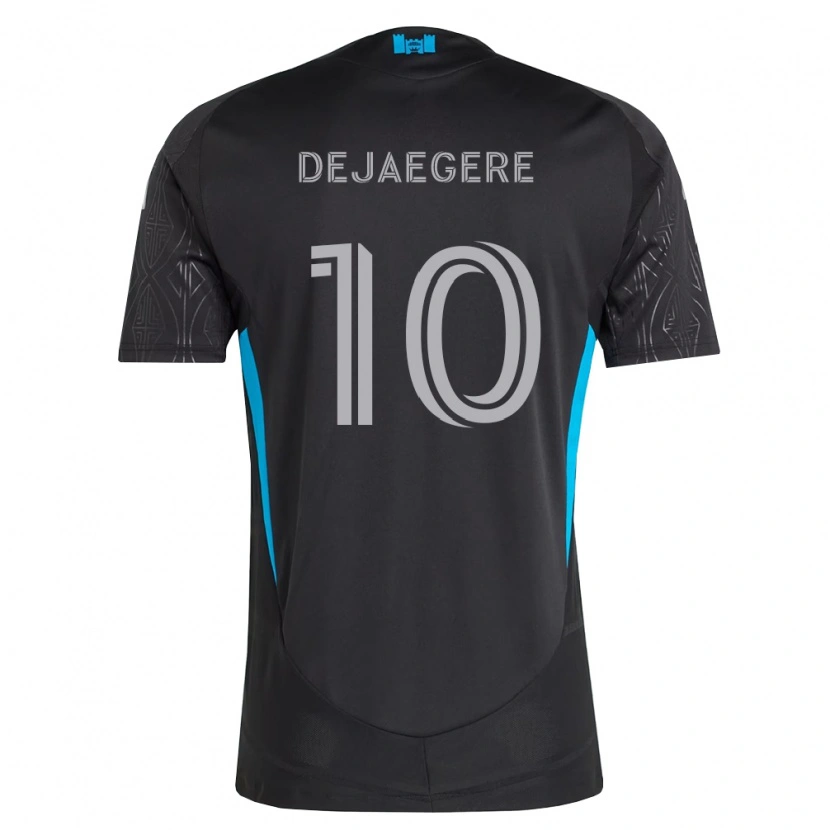 Danxen Mænd Brecht Dejaegere #10 Sort Hvid Himmelblå Udebane Spillertrøjer 2026/27 Trøje T-Shirt