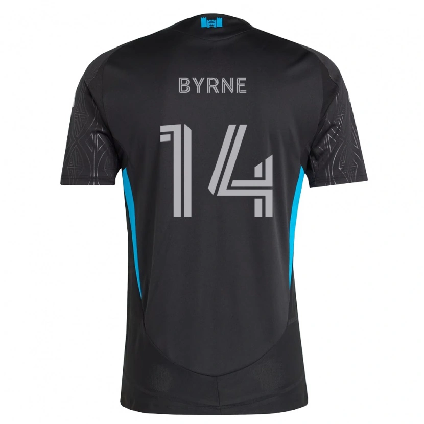 Danxen Mænd Nathan Byrne #14 Sort Hvid Himmelblå Udebane Spillertrøjer 2026/27 Trøje T-Shirt