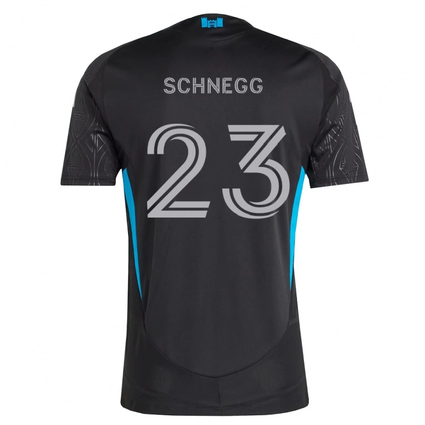 Danxen Mænd David Schnegg #23 Sort Hvid Himmelblå Udebane Spillertrøjer 2026/27 Trøje T-Shirt