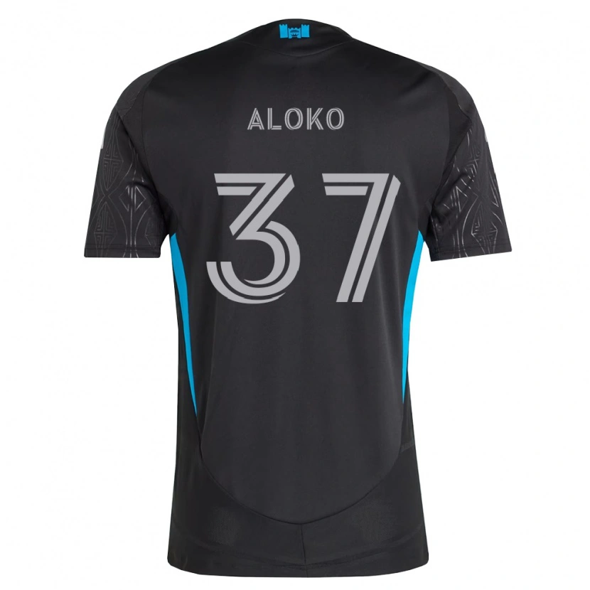Danxen Mænd Rodolfo Aloko #37 Sort Hvid Himmelblå Udebane Spillertrøjer 2026/27 Trøje T-Shirt