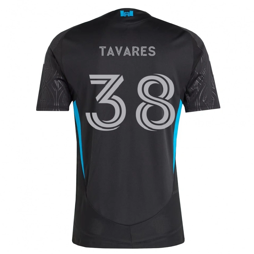 Danxen Mænd Iuri Tavares #38 Sort Hvid Himmelblå Udebane Spillertrøjer 2026/27 Trøje T-Shirt