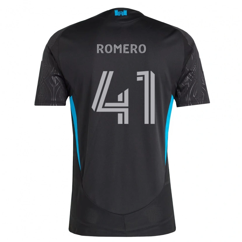 Danxen Mænd Brian Romero #41 Sort Hvid Himmelblå Udebane Spillertrøjer 2026/27 Trøje T-Shirt