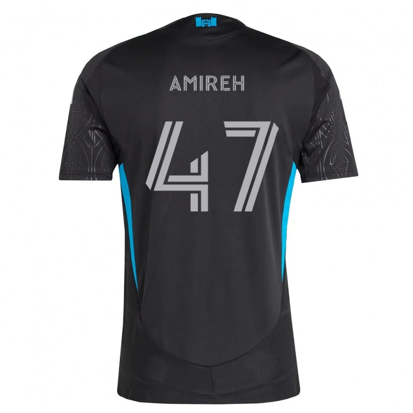 Danxen Mænd Adam Amireh #47 Sort Hvid Himmelblå Udebane Spillertrøjer 2026/27 Trøje T-Shirt