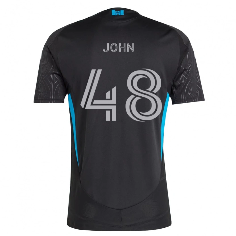Danxen Mænd Aron John #48 Sort Hvid Himmelblå Udebane Spillertrøjer 2026/27 Trøje T-Shirt
