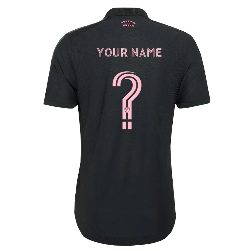Danxen Mænd Dit Navn #0 Pink Sort Hvid Udebane Spillertrøjer 2026/27 Trøje T-Shirt