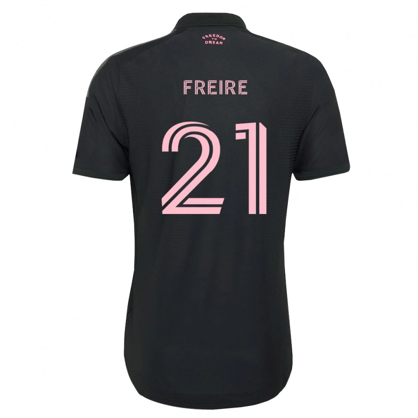 Danxen Mænd Nicolas Freire #21 Pink Sort Hvid Udebane Spillertrøjer 2026/27 Trøje T-Shirt