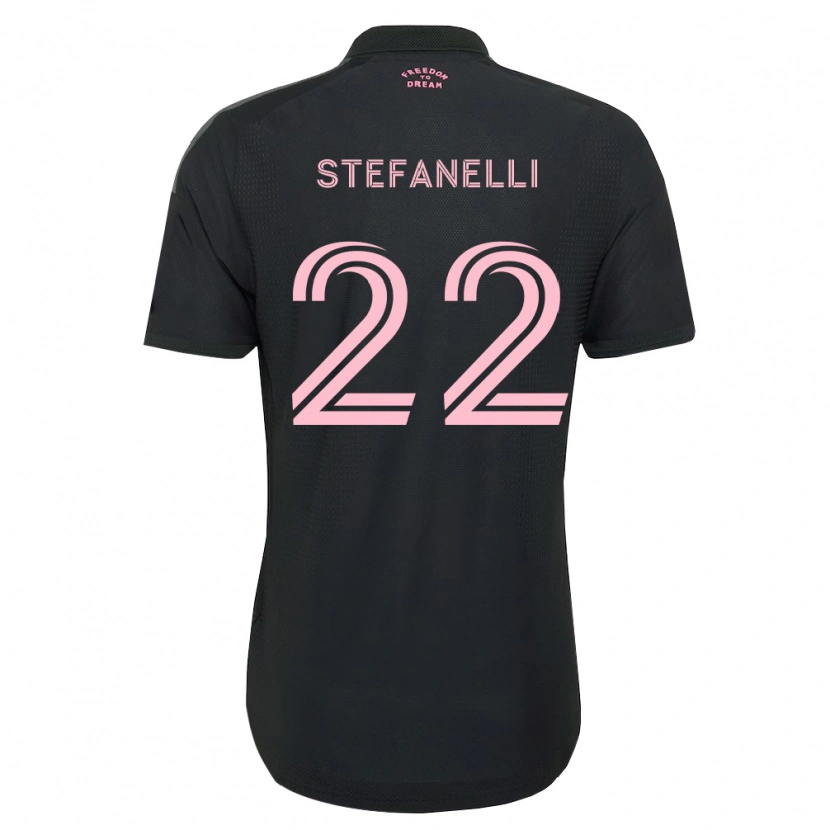 Danxen Mænd Nicolás Stefanelli #22 Pink Sort Hvid Udebane Spillertrøjer 2026/27 Trøje T-Shirt