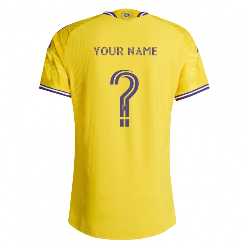 Danxen Mænd Dit Navn #0 Gul Lilla Udebane Spillertrøjer 2026/27 Trøje T-Shirt