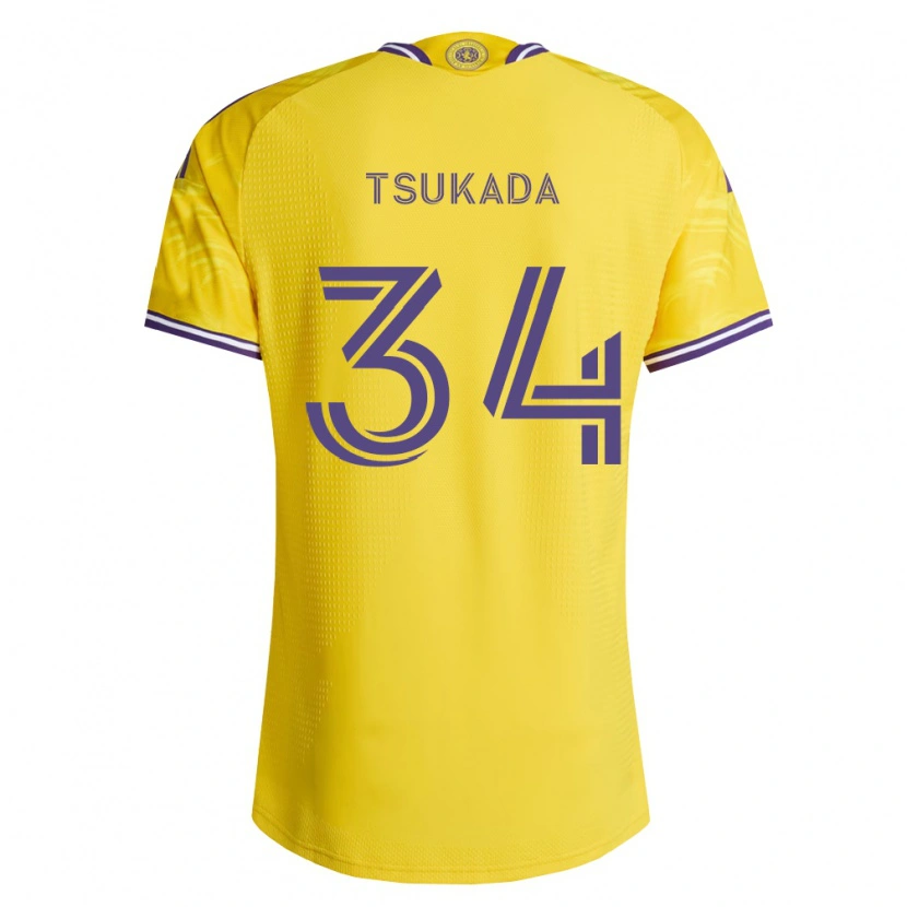 Danxen Mænd Yutaro Tsukada #34 Gul Lilla Udebane Spillertrøjer 2026/27 Trøje T-Shirt